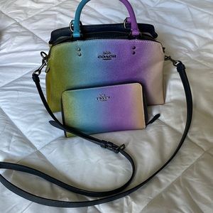 Coach Mini Lillie Carryall with Ombre & Matching Wallet